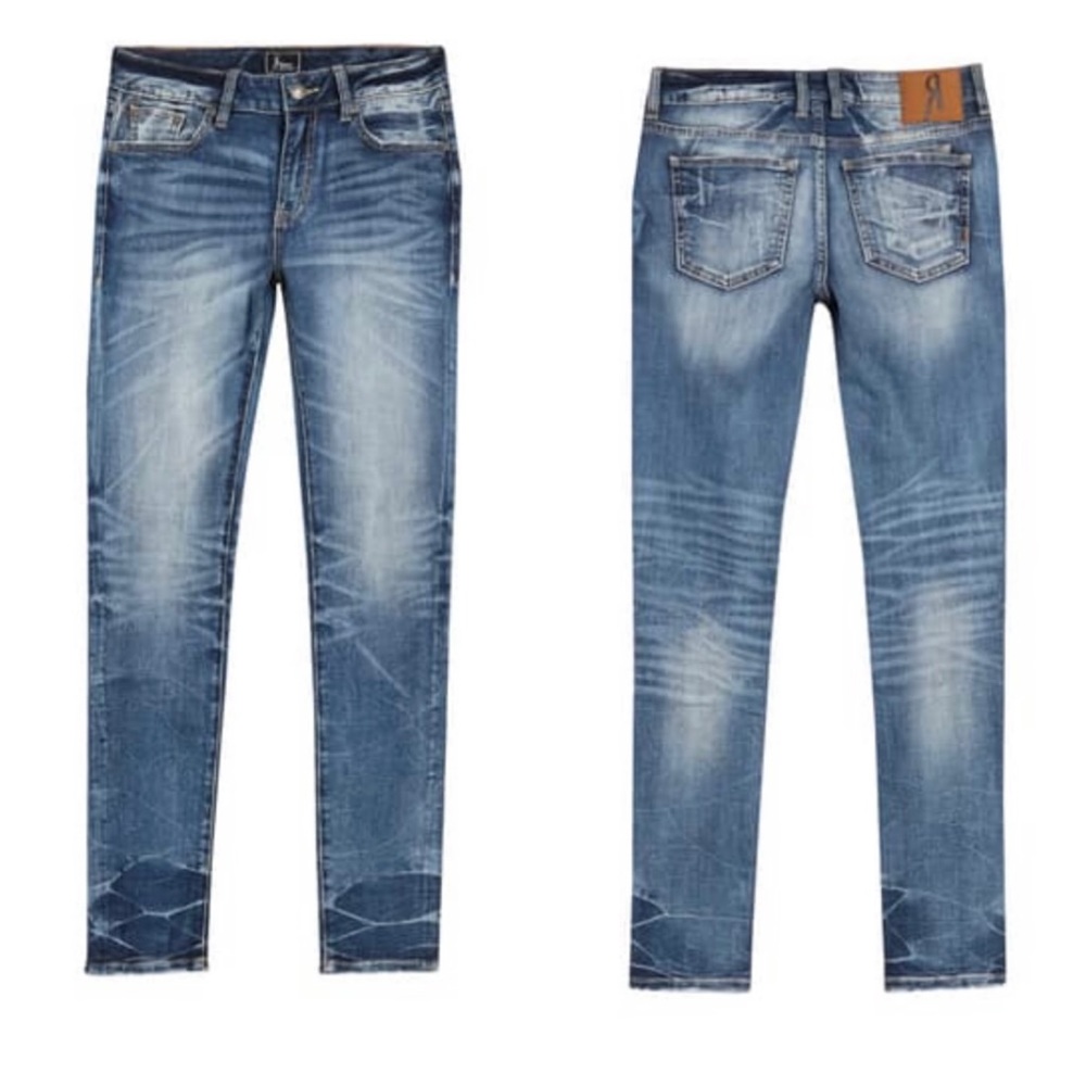 Remix Rock Revival Mid Rise Ankle Skinny Jean